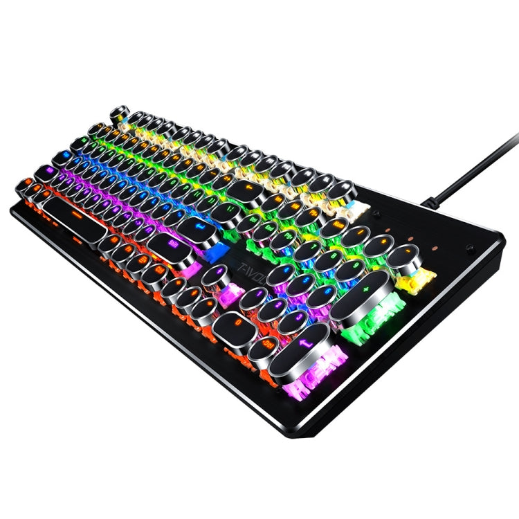 T-WOLF T75 104 Keys Adjustable RGB Light Computer Game Wired Mechanical Keyboard T-WOLF T75 104 Keys Adjustable RGB Light Computer Game Wired Mechanical Keyboard